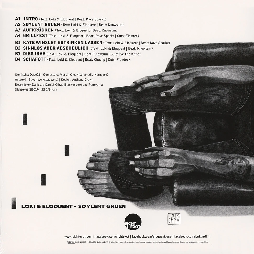 Loki & Eloquent - Soylent Gruen Black Vinyl Edition (Damaged Sleeve)