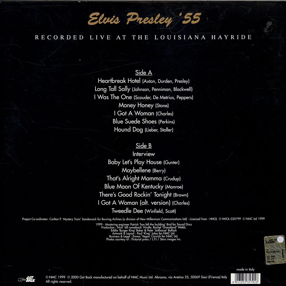 Elvis Presley - Elvis Presley '55 (Recorded Live At The Louisiana Hayride)