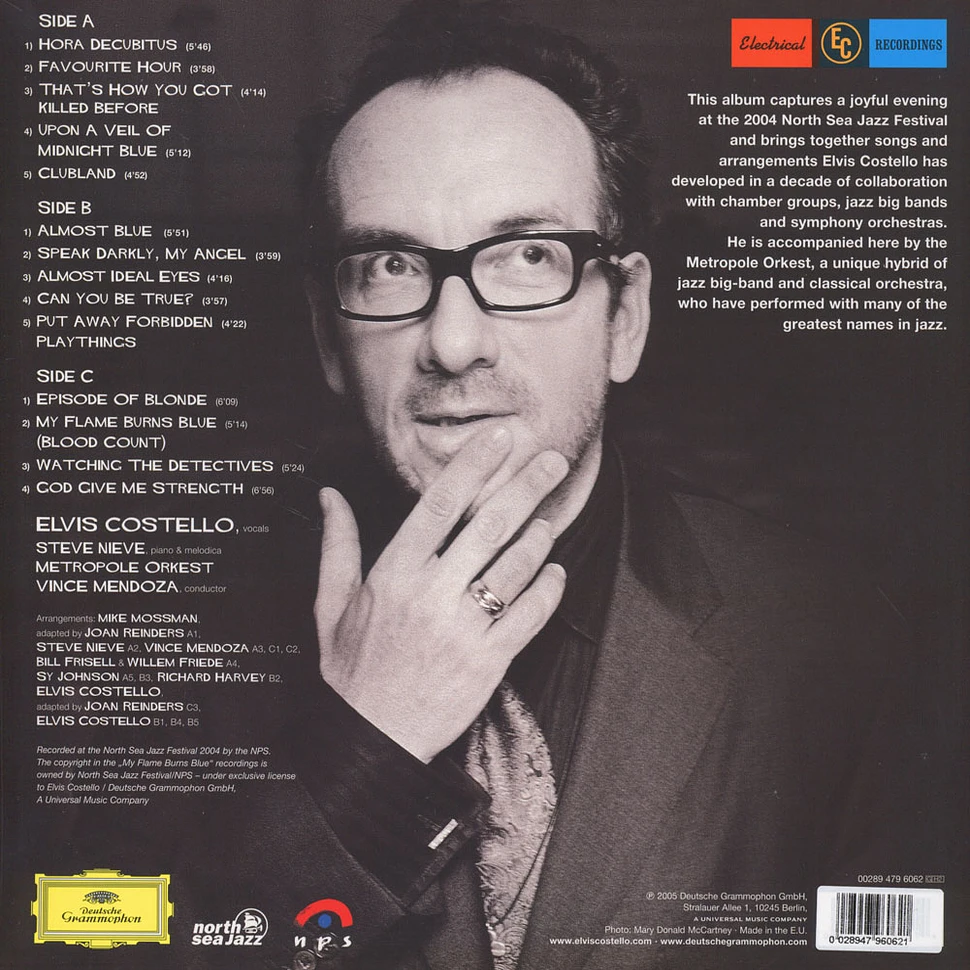 Elvis Costello - My Flame Burns Blue Live With The Metropole Orkest Blue Vinyl Edition