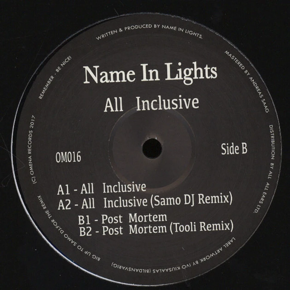 Name In Lights - All Inclusive