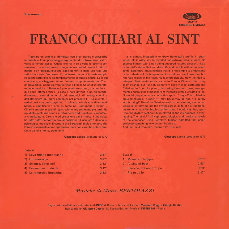 Franco Chiari - Al Sint Limited Colored Edition