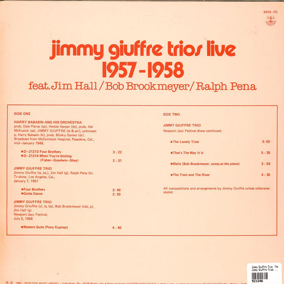 The Jimmy Giuffre Trio Feat. Jim Hall / Bob Brookmeyer / Ralph Peña - Jimmy Giuffre Trios Live 1957-1958