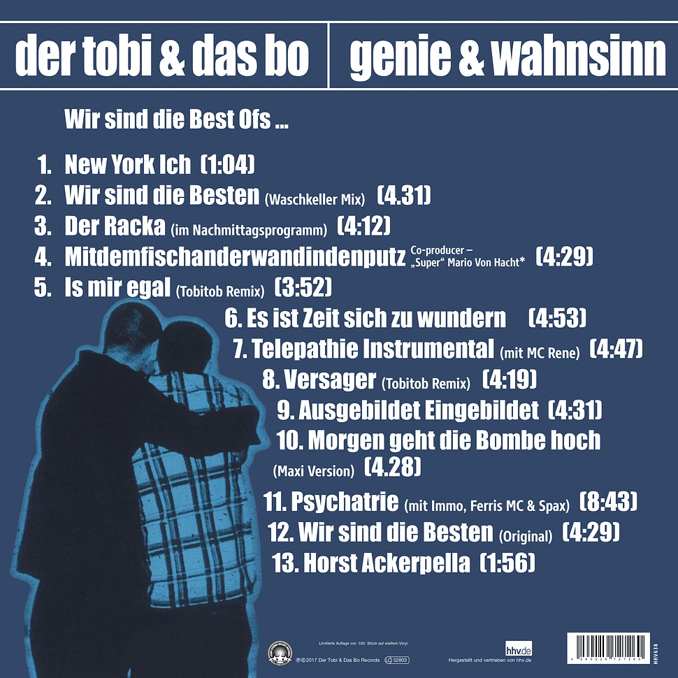 Der Tobi & Das Bo - Genie Und Wahnsinn (Wir Sind Die Best Ofs) White Vinyl Edition