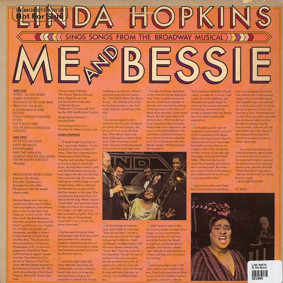 Linda Hopkins - Me And Bessie