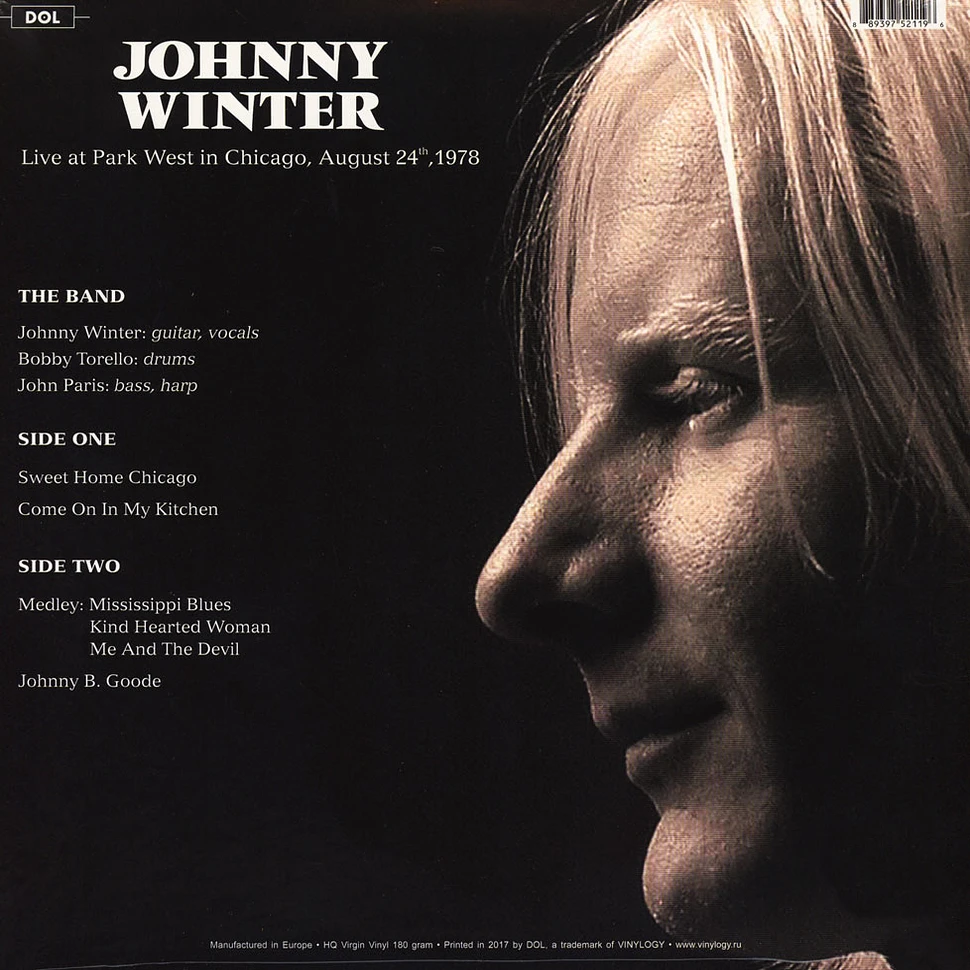 Johnny Winter - Live at Park West in Chicago August 24th 1978