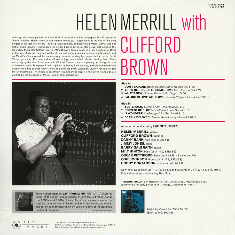 Helen Merrill with Clifford Brown - Helen Merrill with Clifford Brown