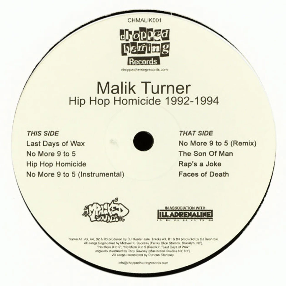 Malik Turner - Hip Hop Homicide 92 - 94 EP