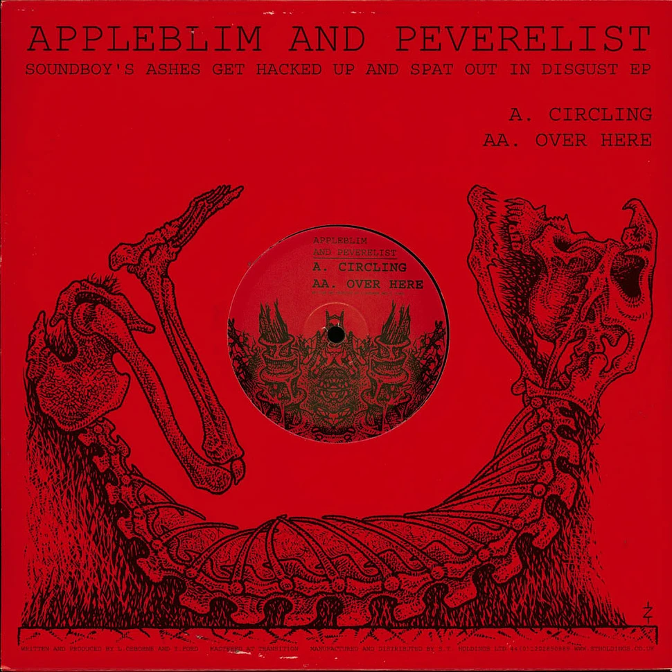 Appleblim And Peverelist - Soundboy's Ashes Get Hacked Up And Spat Out In Disgust EP