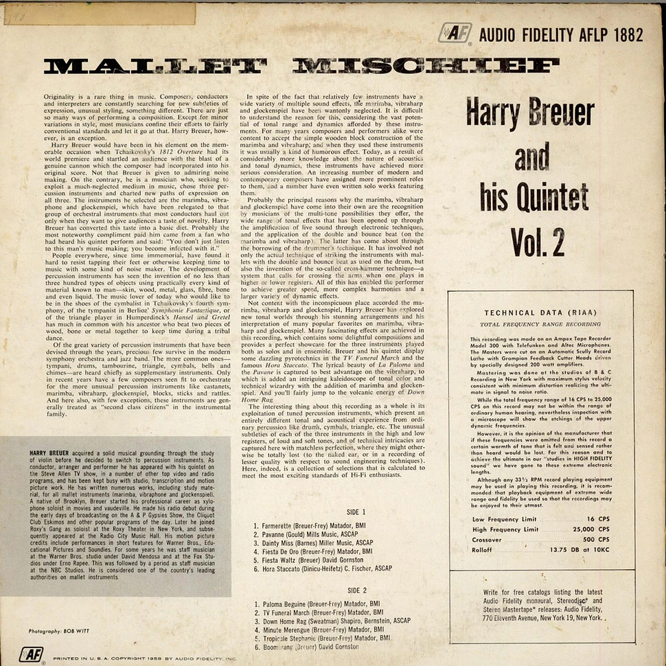 Harry Breuer And His Quintet - Mallet Mischief Vol.2