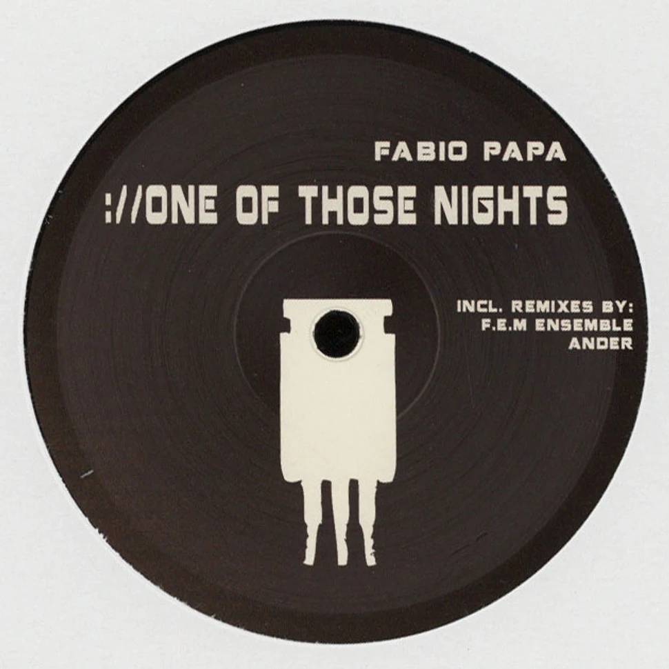Fabio Papa - One Of Those Nights