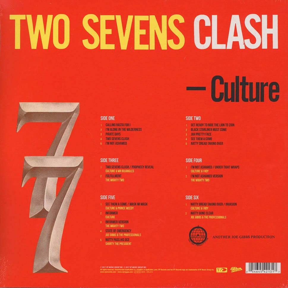 Culture - Two Sevens Clash 40th Anniversary Edition