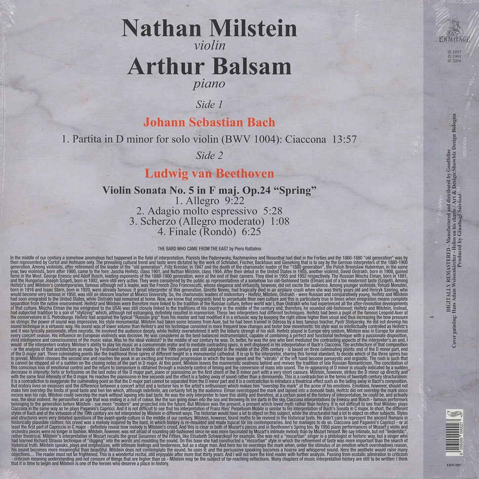 Nathan Milstein & Arthur Balsam - Bach / Beethoven