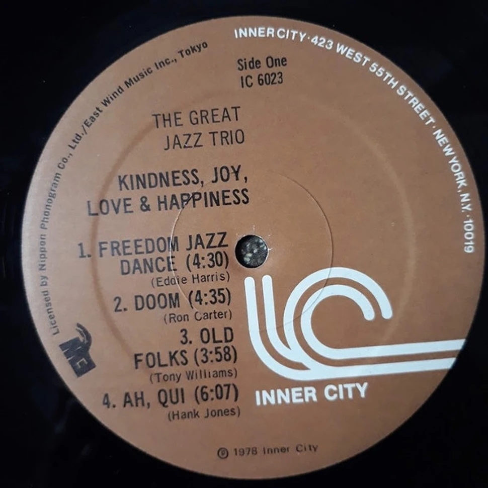 The Great Jazz Trio - Kindness, Joy, Love & Happiness