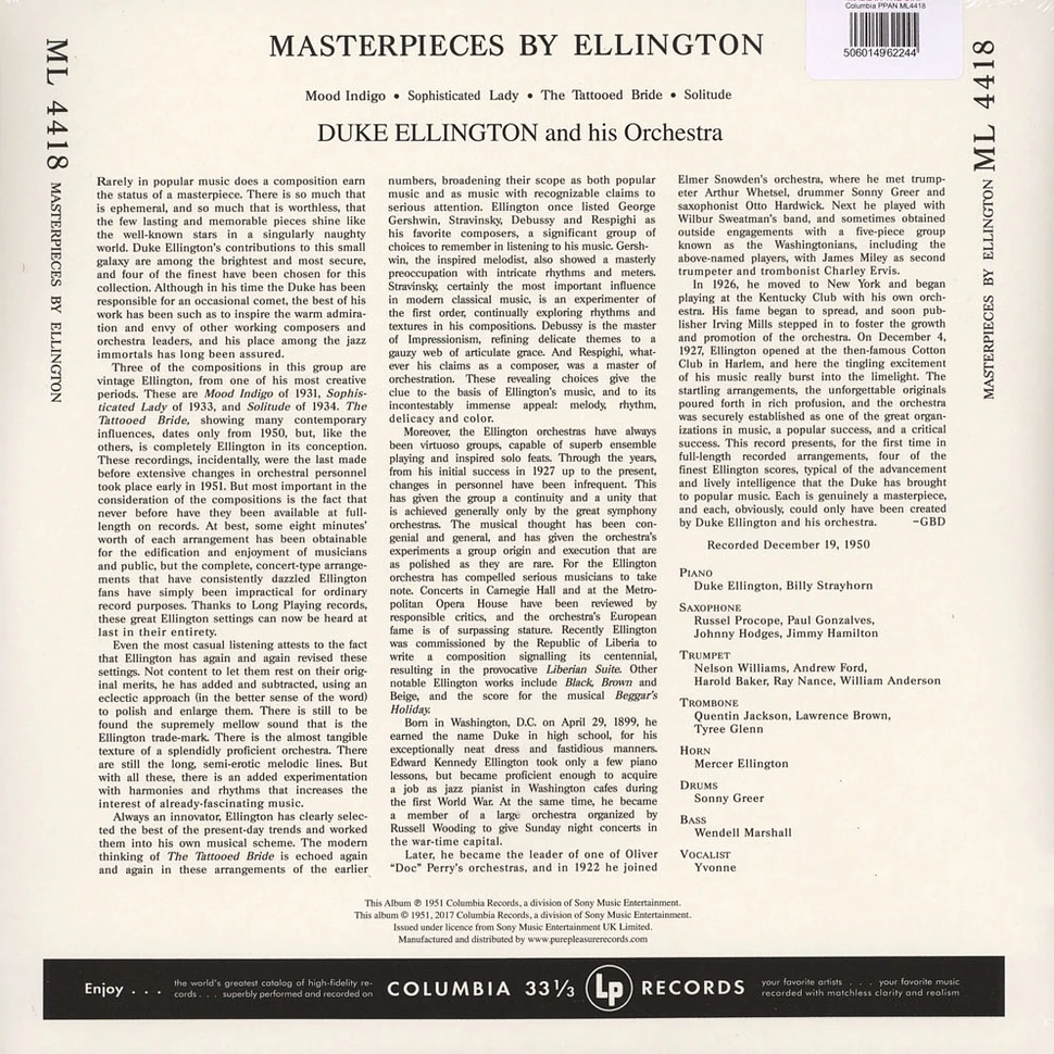 Duke Ellington & His Orchestra - Masterpieces