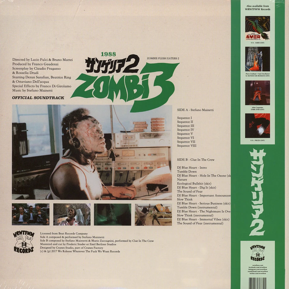 Stefano Mainetti - OST Zombi 3 Green Vinyl Edition