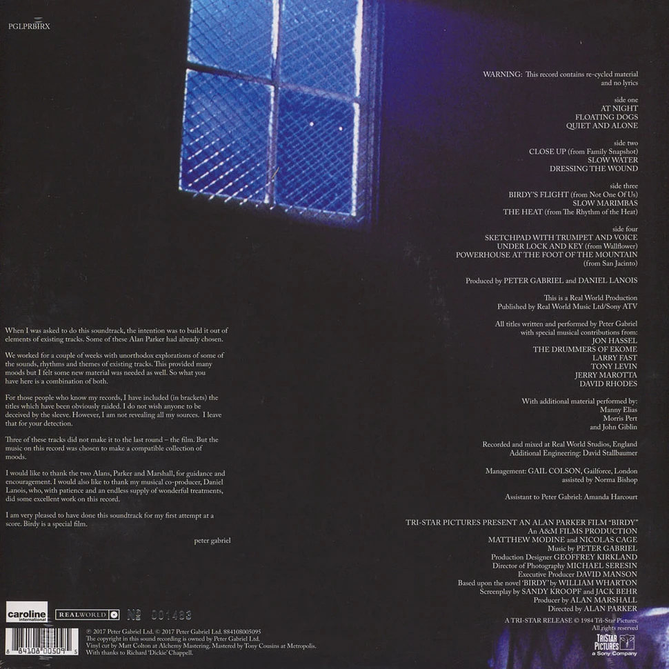 Peter Gabriel - OST Birdy Half-Speed Master Edition