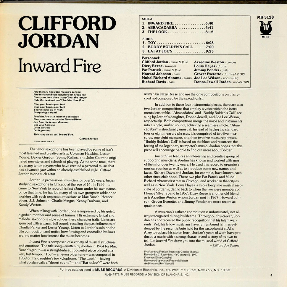 Clifford Jordan - Inward Fire