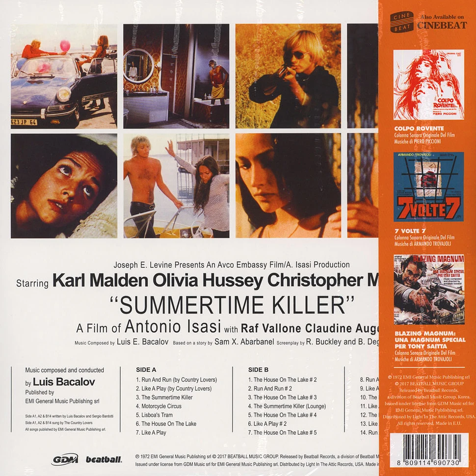 Luis Bacalov - OST Summertime Killer Black Vinyl Edition