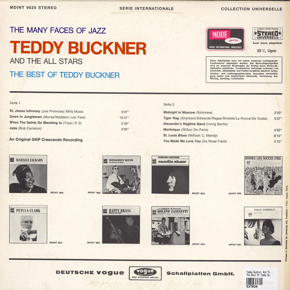 Teddy Buckner And The All Stars - The Best Of Teddy Buckner