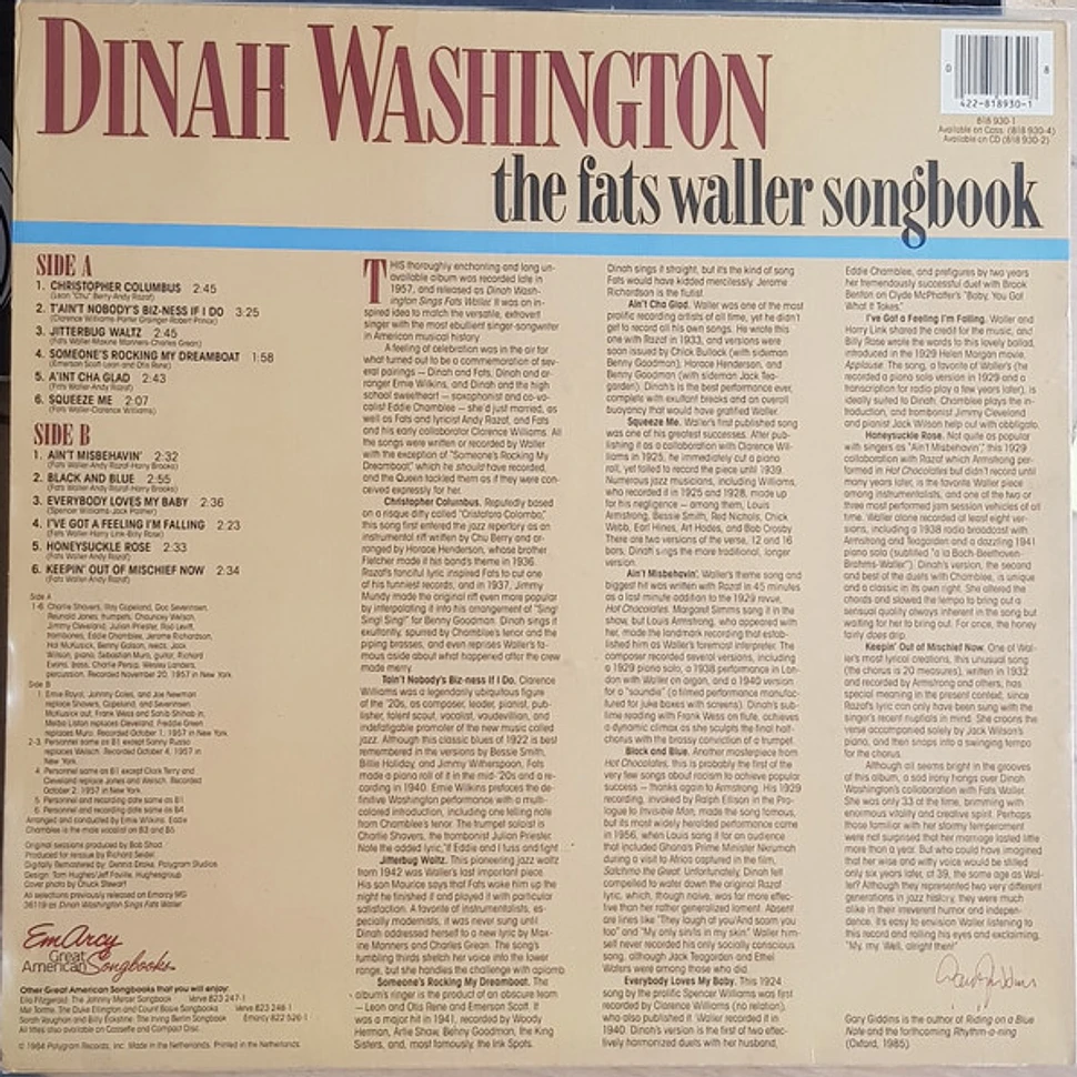 Dinah Washington - The Fats Waller Songbook