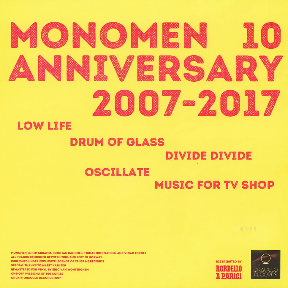Monomen - Monomen 10 Years Anniversary