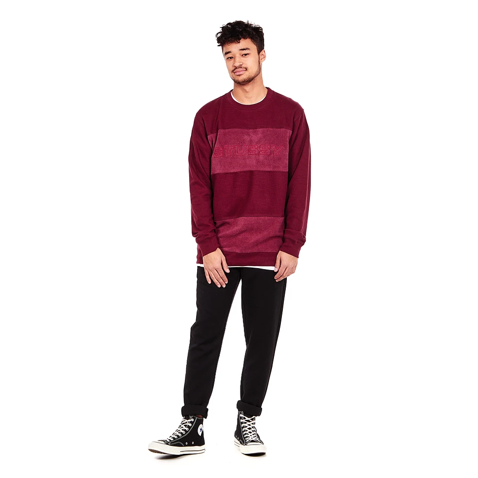 Stüssy - Paneled LS Crew Sweater