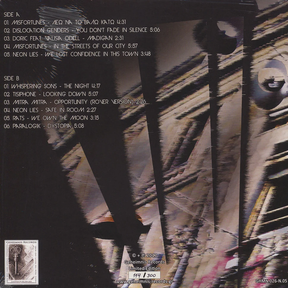 V.A. - Synthetic Soundscapes Of Modern Urban Morality / Chapter 2 Black Vinyl Edition