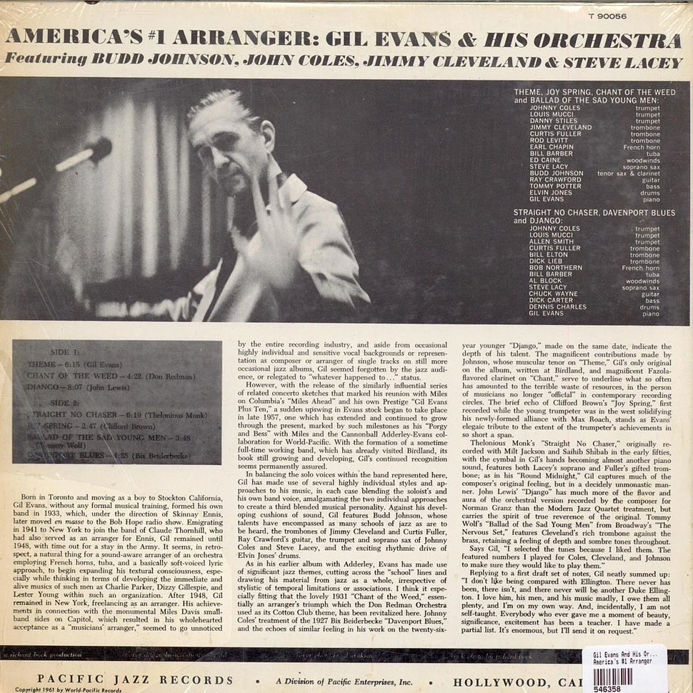 Gil Evans And His Orchestra Featuring Budd Johnson & Johnny Coles - America's #1 Arranger