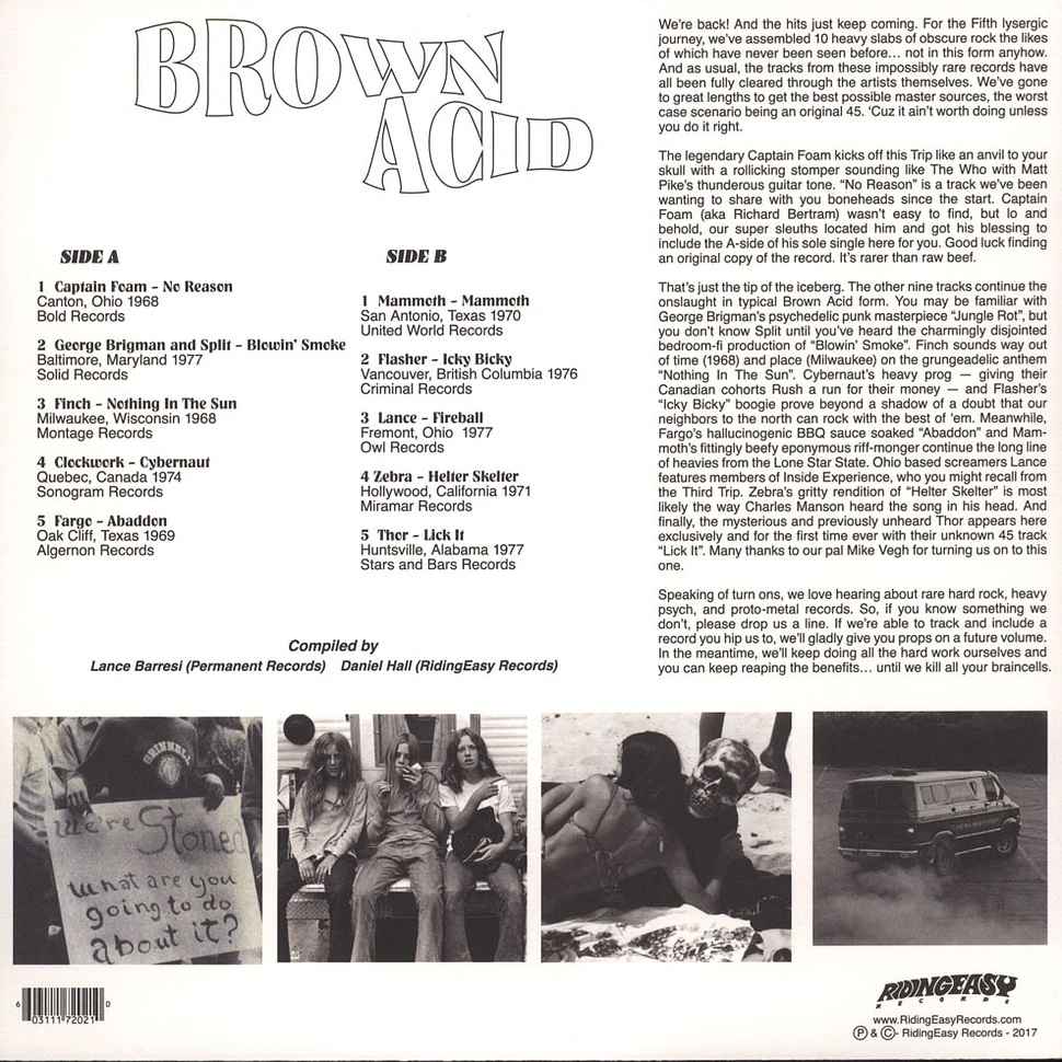 V.A. - Brown Acid: The Fifth Trip Colored Vinyl Edition