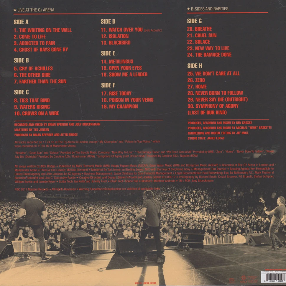 Alter Bridge - Live at the O2 Arena & Rarities Box Black Vinyl Edition