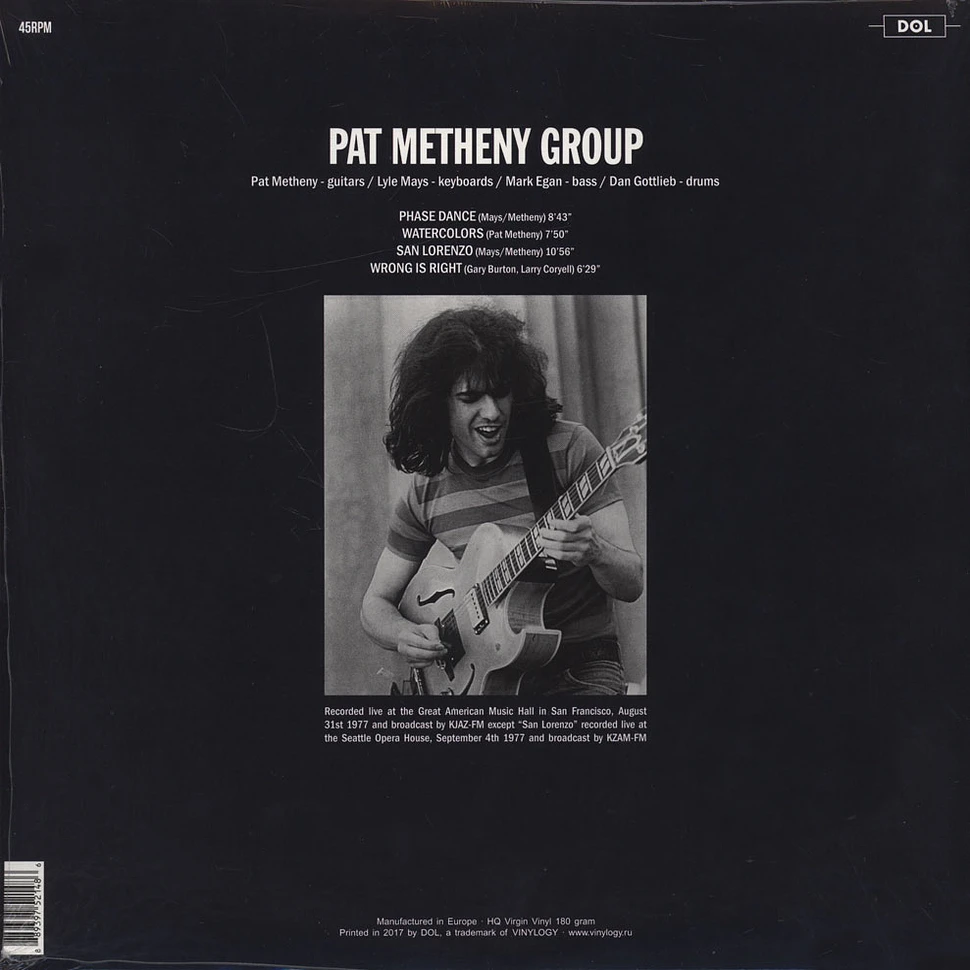 Pat Metheny Group - Live at The Great American Music Hall In San Francisco August 31 1977