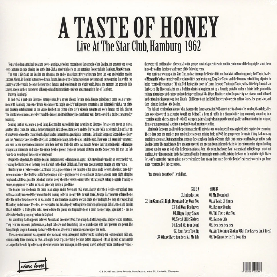 The Beatles - A Taste Of Honey Live At The Star Club, Hamburg 1962