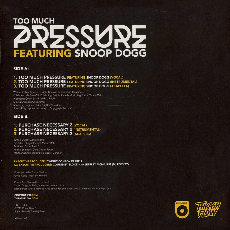 Count Bass D - Too Much Pressure Feat. Snoop Dogg