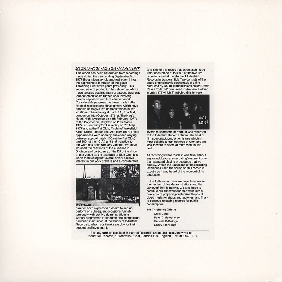 Throbbing Gristle - The Second Annual Report Of Throbbing Gristle 40th Anniversary Edition
