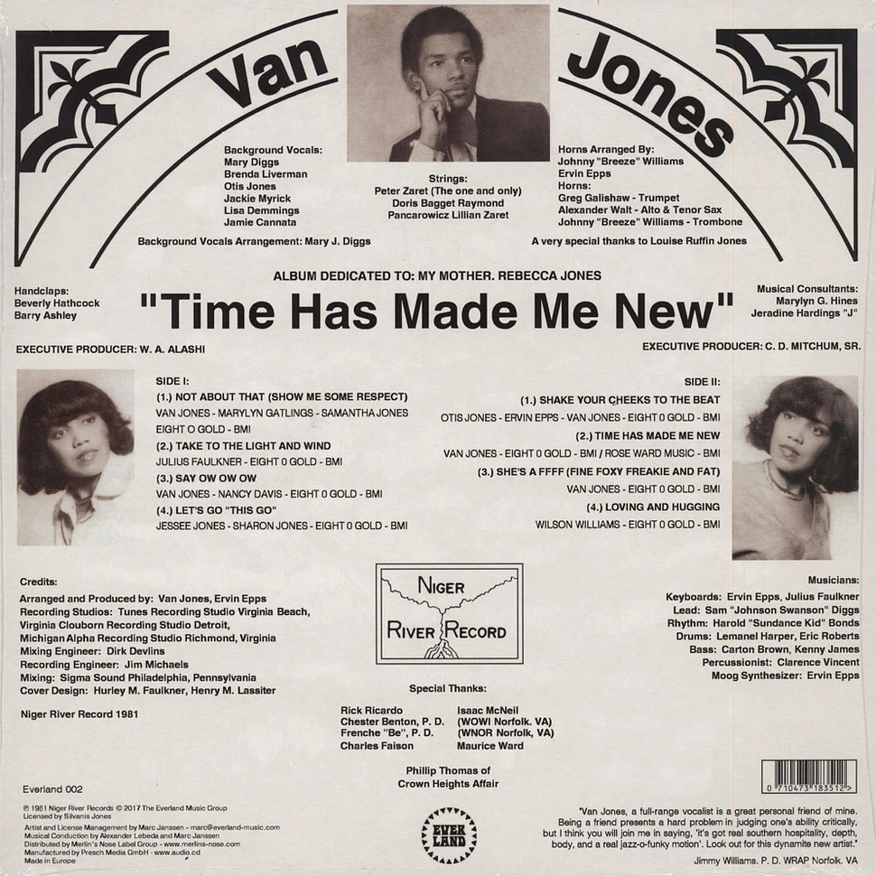 Van Jones - Time Has Made Me New