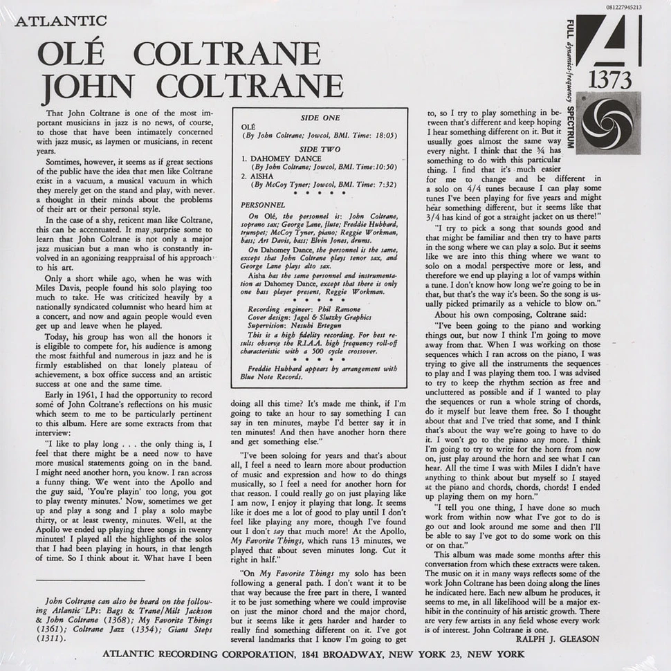 John Coltrane - Ole Coltrane Remastered Mono Edition