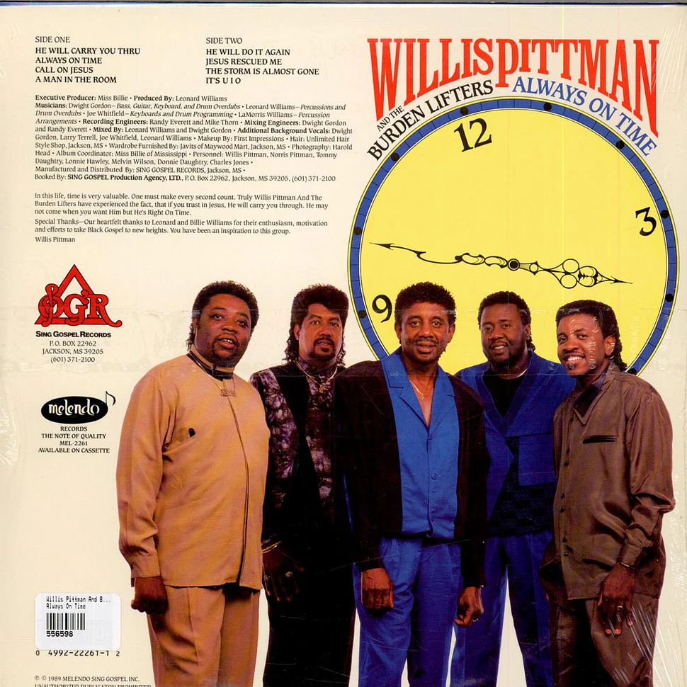 Willis Pittman And Burden Lifters - Always On Time