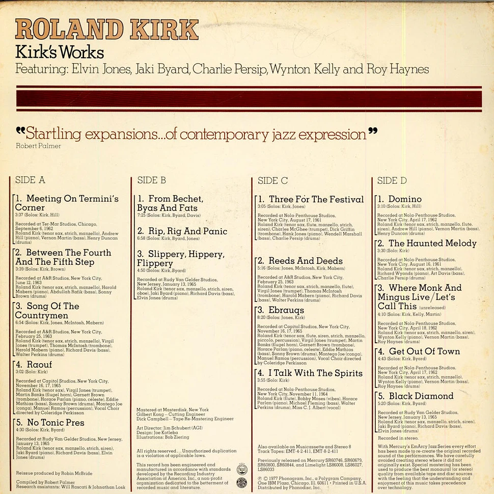 Roland Kirk - Kirk's Works