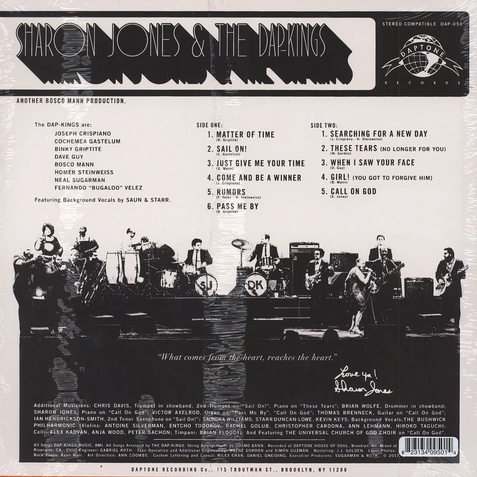 Sharon Jones & The Dap Kings - Soul Of A Woman Colored Vinyl Edition