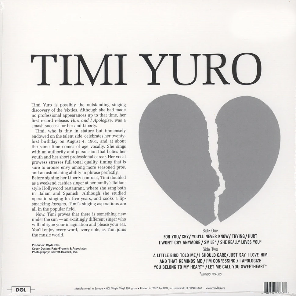 Timi Yuro - Hurt!!!!!!!