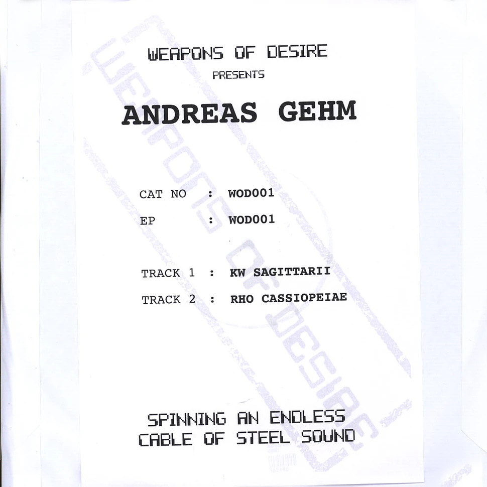 Andreas Gehm - WOD001
