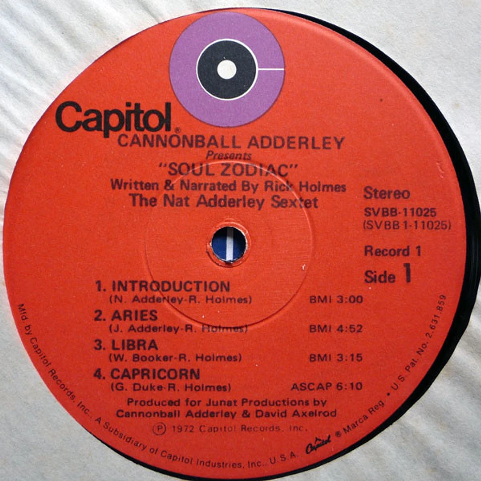 Cannonball Adderley, Rick Holmes, Nat Adderley Sextet - Soul Zodiac