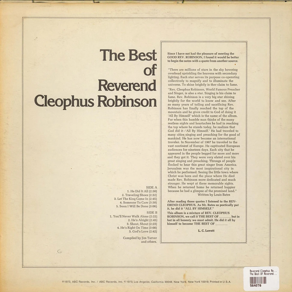 Reverend Cleophus Robinson - The Best Of Reverend Cleophus Robinson
