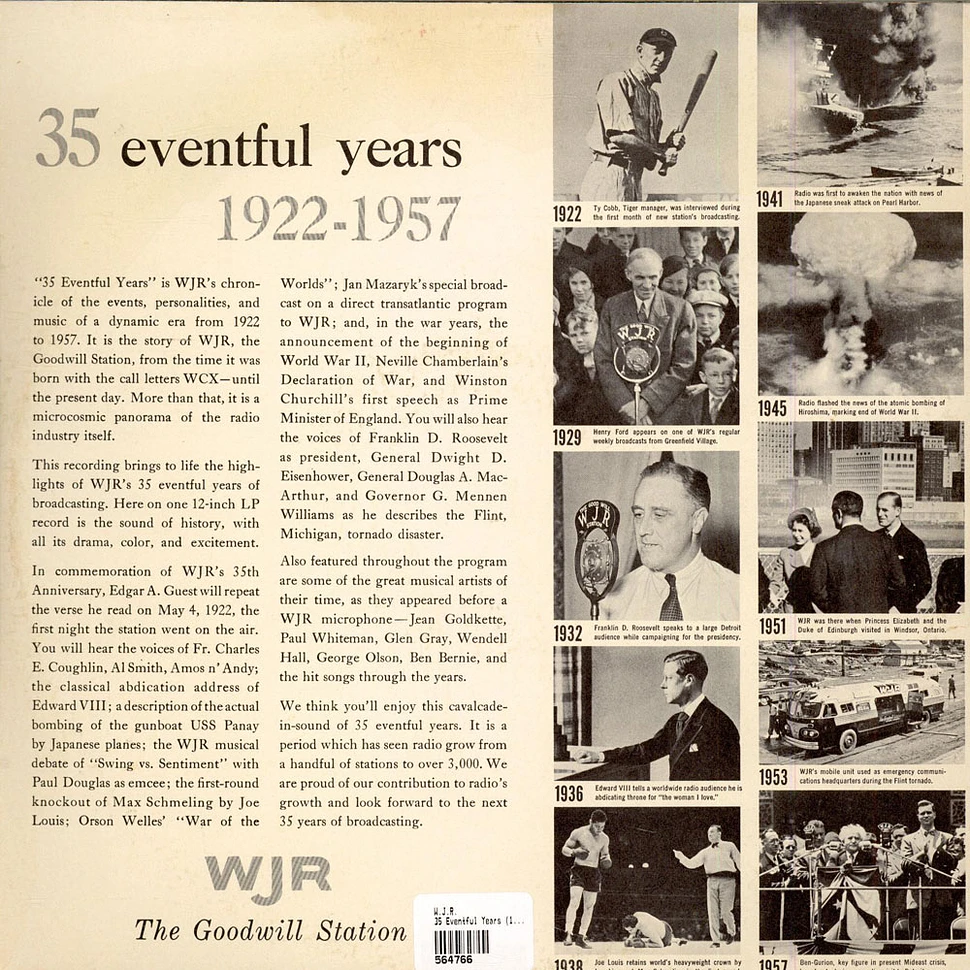 WJR - WJR: 35 Eventful Years (1922-1957)