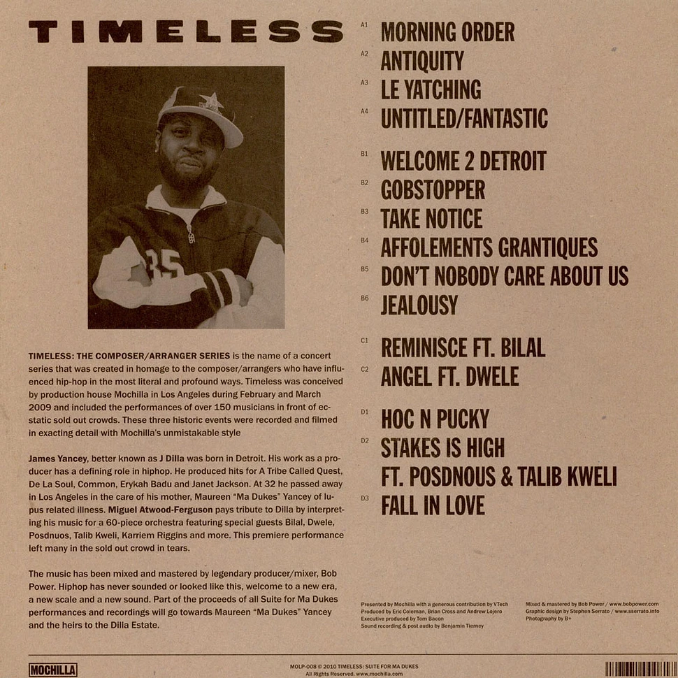 Miguel Atwood-Ferguson - Mochilla Presents Timeless: Suite For Ma Dukes - The Music Of James "J Dilla" Yancey