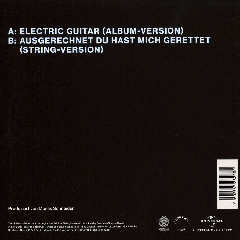 Tocotronic - Electric Guitar / Ausgerechnet Du Hast Mich Gerettet (String Version)