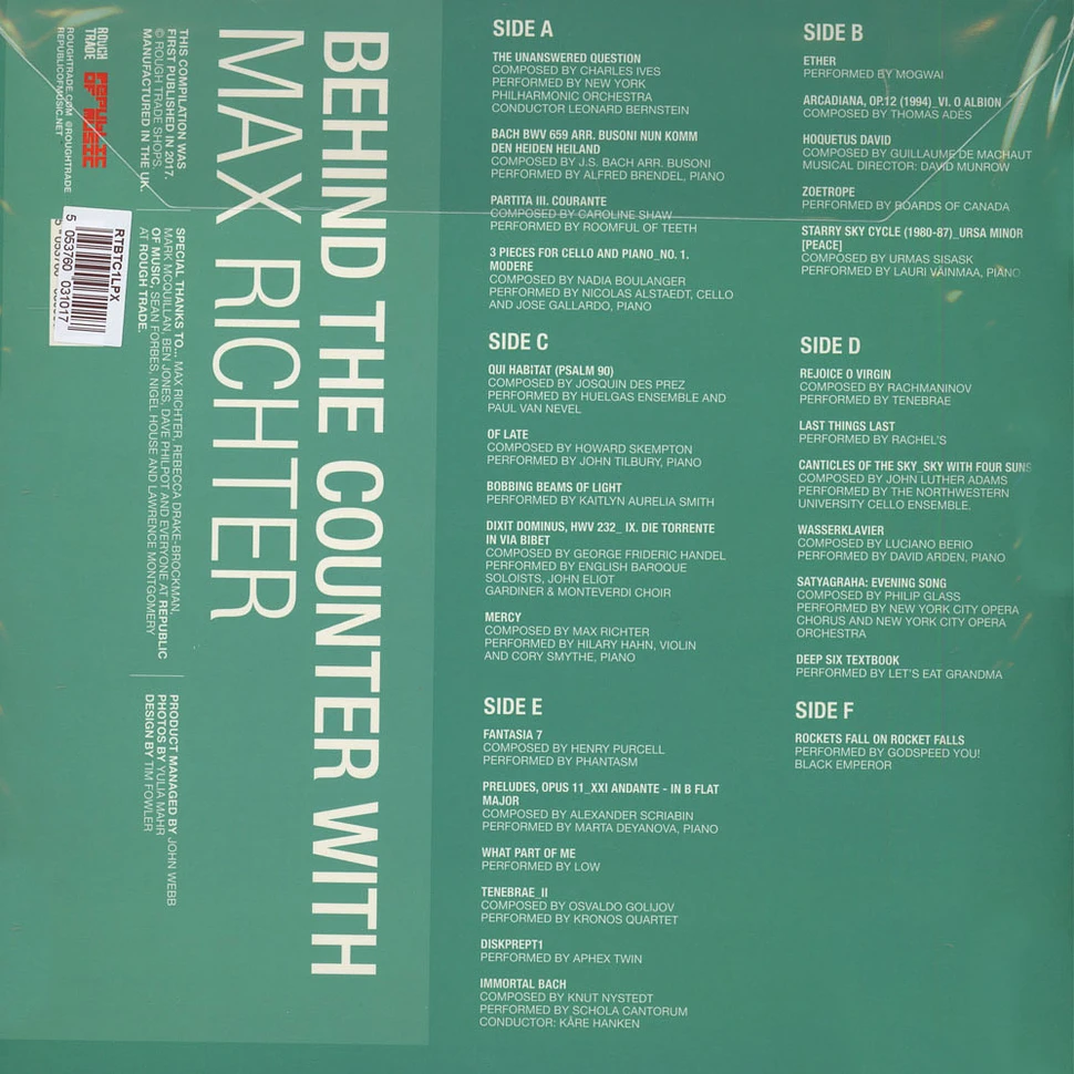 Max Richer - Behind The Counter With Max Richter Green Vinyl Edition