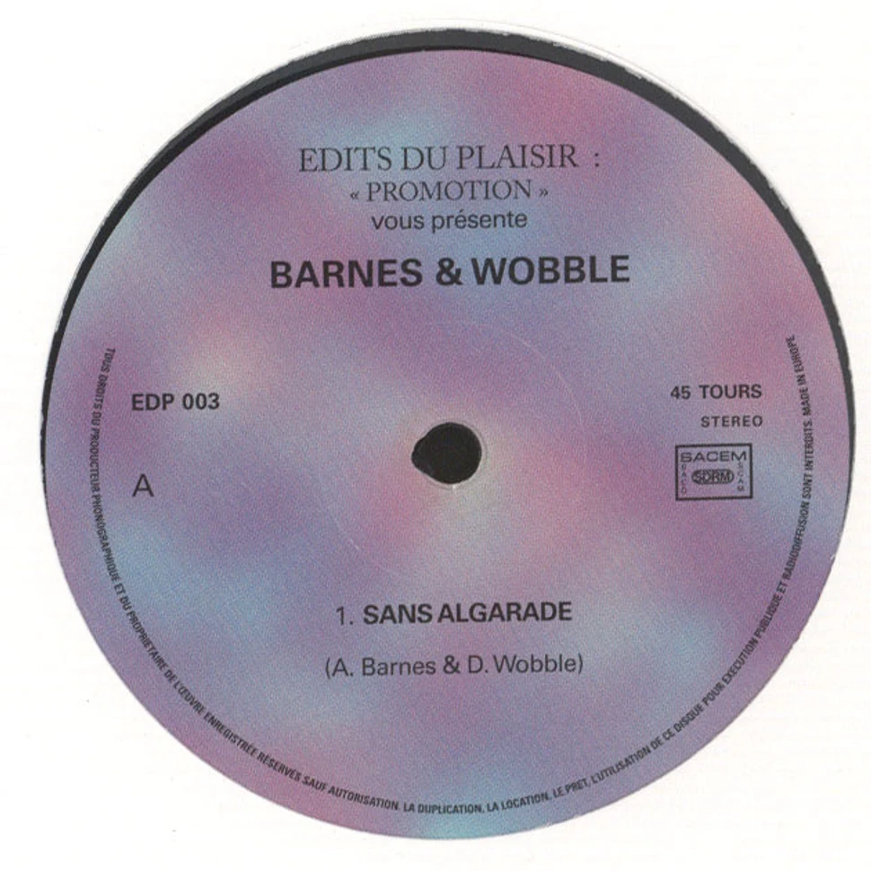 Barnes & Wobble - Sans Algarade