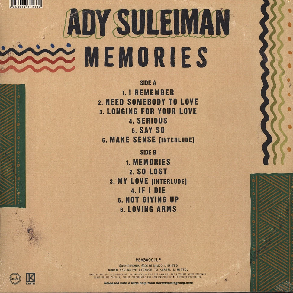 Ady Suleiman - Memories Black Vinyl Edition