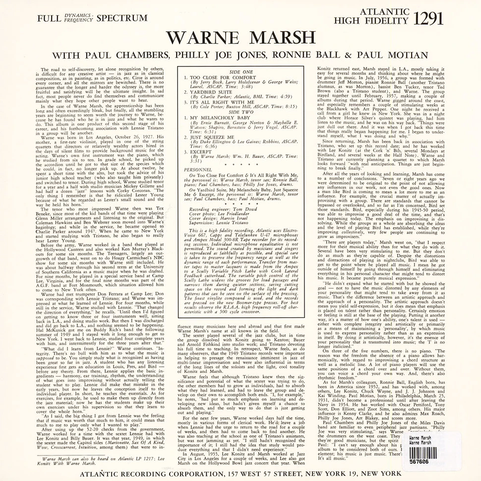 Warne Marsh - Warne Marsh